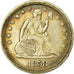 Coin, United States, Seated Liberty Quarter, Quarter, 1858, U.S. Mint