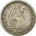 Coin, United States, Seated Liberty Quarter, Quarter, 1857, U.S. Mint, New