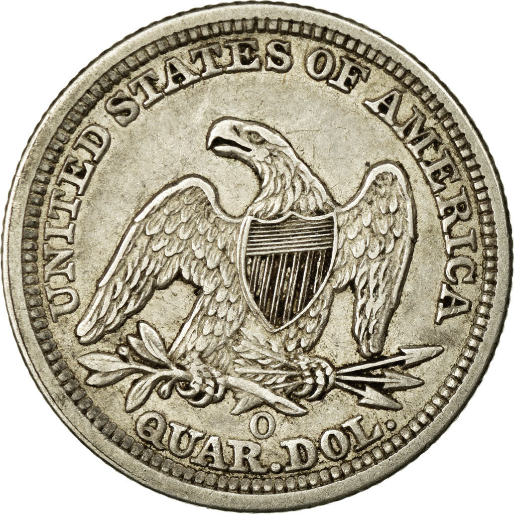 Coin, United States, Seated Liberty Quarter, Quarter, 1857, U.S. Mint, New