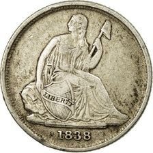 Coin, United States, Seated Liberty Dime, Dime, 1838, U.S. Mint, New Orleans