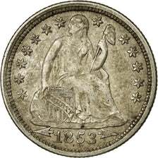 Coin, United States, Seated Liberty Dime, Dime, 1853, U.S. Mint, Philadelphia