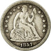 Coin, United States, Seated Liberty Dime, Dime, 1857, U.S. Mint, Philadelphia