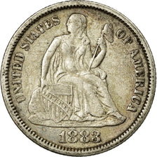 Coin, United States, Seated Liberty Dime, Dime, 1883, U.S. Mint, Philadelphia
