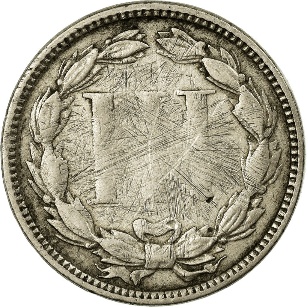 Coin, United States, Silver 3 Cents - Type 3, Silver 3 Cents, 1872, U.S. Mint