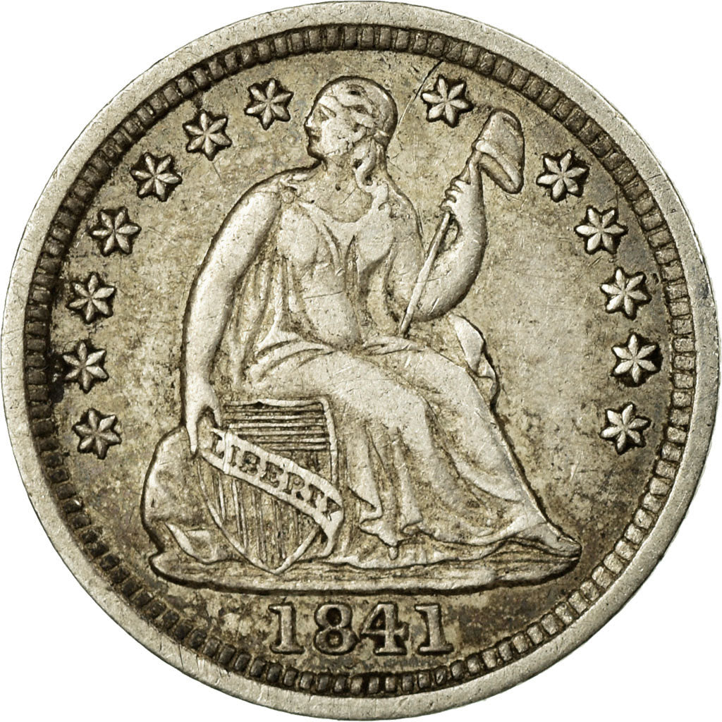 Coin, United States, Seated Liberty Half Dime, Half Dime, 1841, U.S. Mint