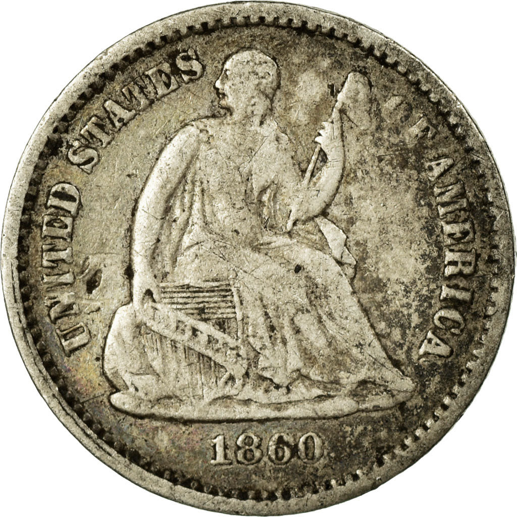 Moneda, Estados Unidos, Seated Liberty Half Dime, Half Dime, 1860, U.S. Mint