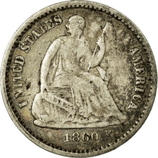 Moneda, Estados Unidos, Seated Liberty Half Dime, Half Dime, 1860, U.S. Mint