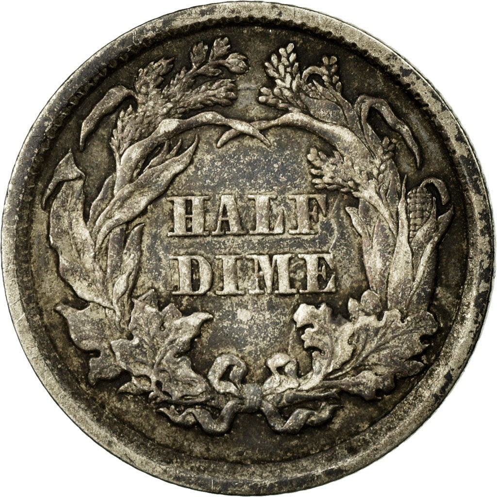 Coin, United States, Seated Liberty Half Dime, Half Dime, 1861, U.S. Mint