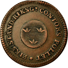 Monnaie, Suède, Gustaf IV Adolf, 1/2 Skilling, 1800, TTB+, Cuivre, KM:549