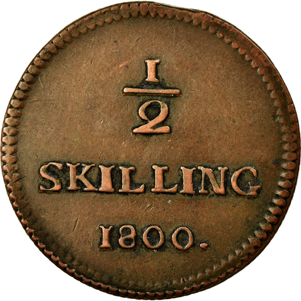 Monnaie, Suède, Gustaf IV Adolf, 1/2 Skilling, 1800, TTB+, Cuivre, KM:549