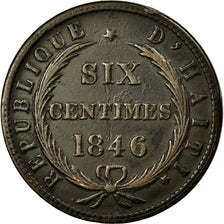Coin, Haiti, 6 Centimes, 1846, AU(50-53), Copper, KM:28