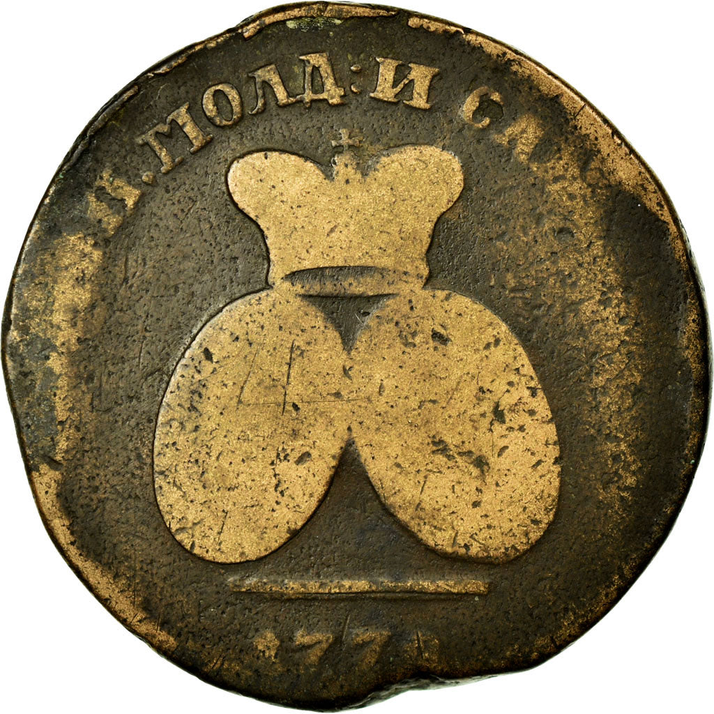 Coin, MOLDAVIA & WALLACHEA, 2 Para 3 Kopeck, 1772, F(12-15), Bronze, KM:3