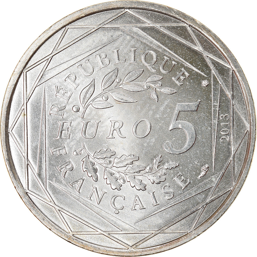 France, 5 Euro, Egalité, 2013, MS(63), Silver, Gadoury:EU646