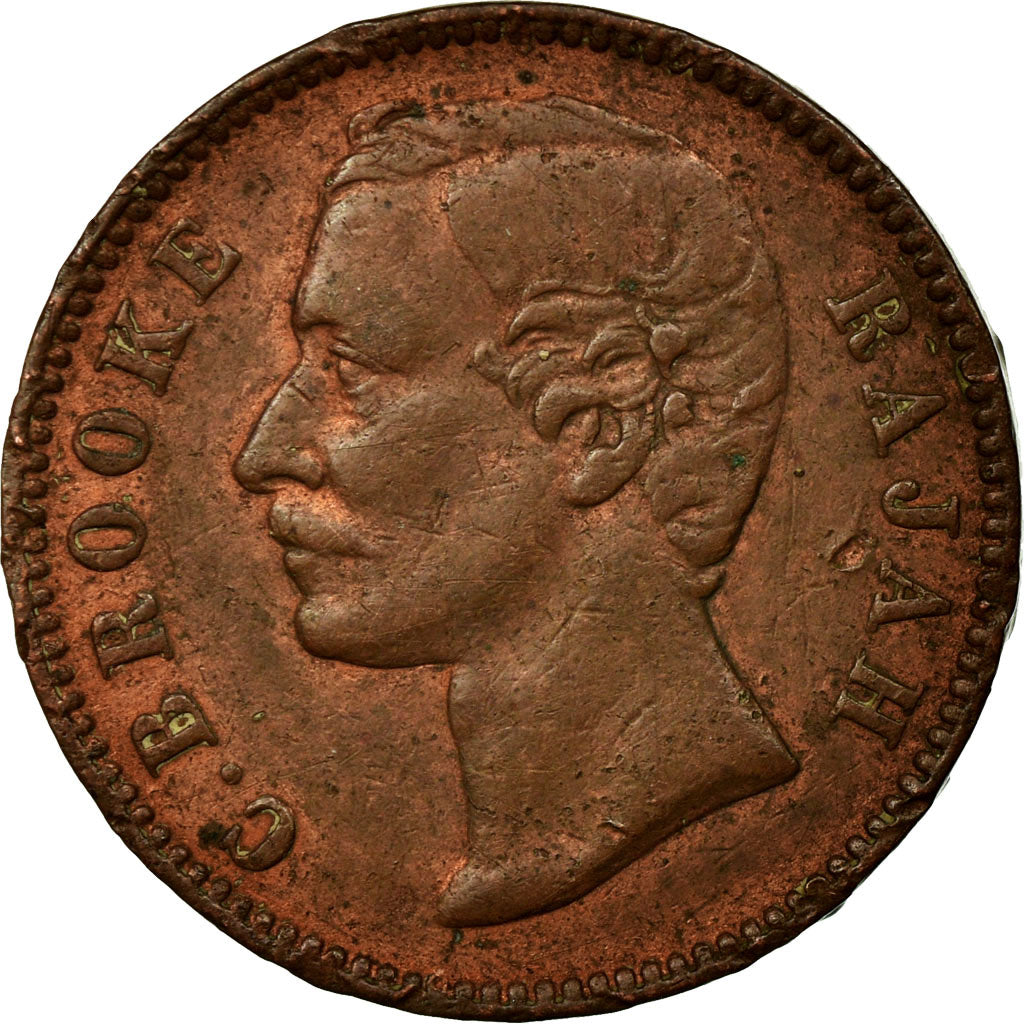 Coin, Sarawak, Charles J. Brooke, 1/2 Cent, 1870, Smith & Wright, Birmingham