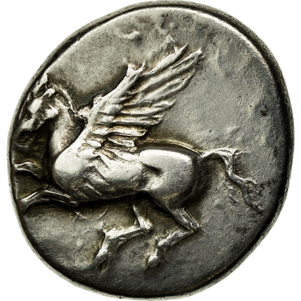 Moneta, Athena, Stater, Corinth, BB, Argento