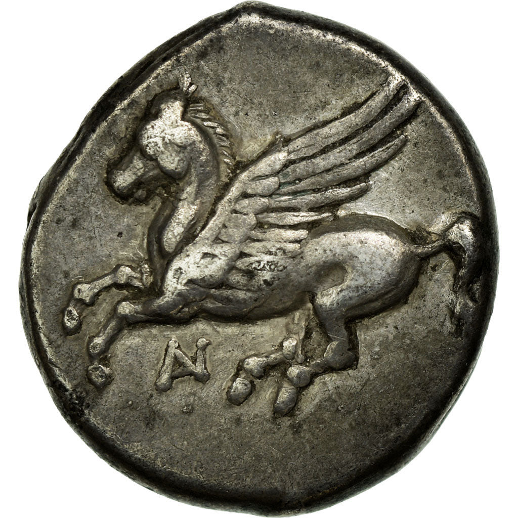 Moneta, Athena, Stater, Corinth, BB, Argento