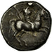 Coin, Taras, son of Poseidon, Didrachm, Tarentum, EF(40-45), Silver, SNG