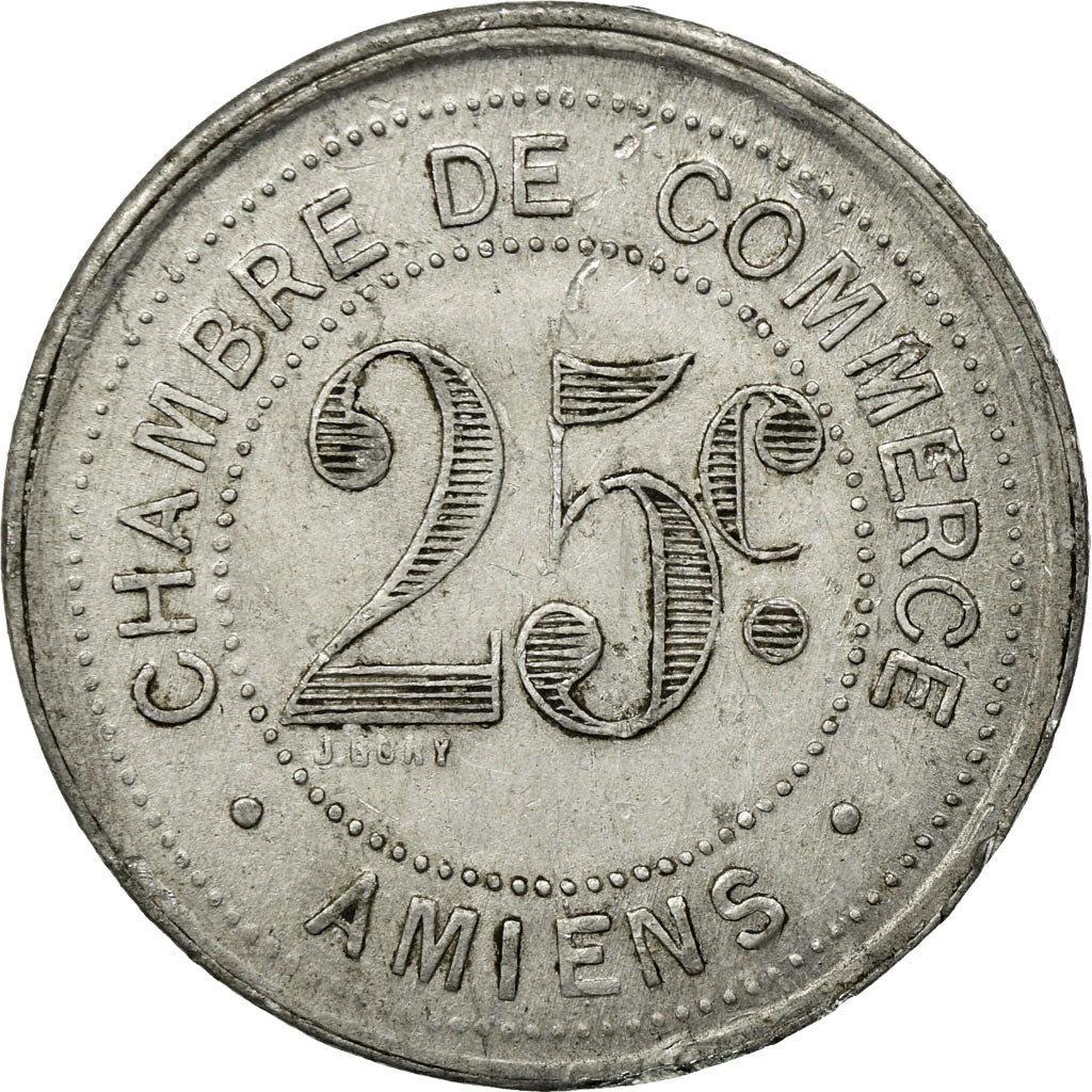 Coin, France, 25 Centimes, 1920, Amiens, EF(40-45), Aluminium, Elie:10.2