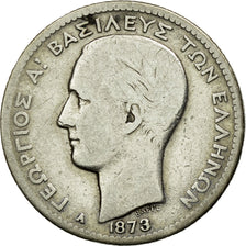 Coin, Greece, George I, Drachma, 1873, Paris, VG(8-10), Silver, KM:38