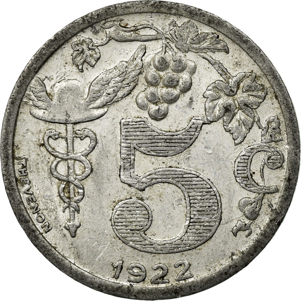 Münze, Frankreich, 5 Centimes, 1922, SS+, Aluminium, Elie:10.1