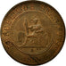 Münze, FRENCH INDO-CHINA, Cent, 1889, Paris, VZ, Bronze, KM:1, Lecompte:41