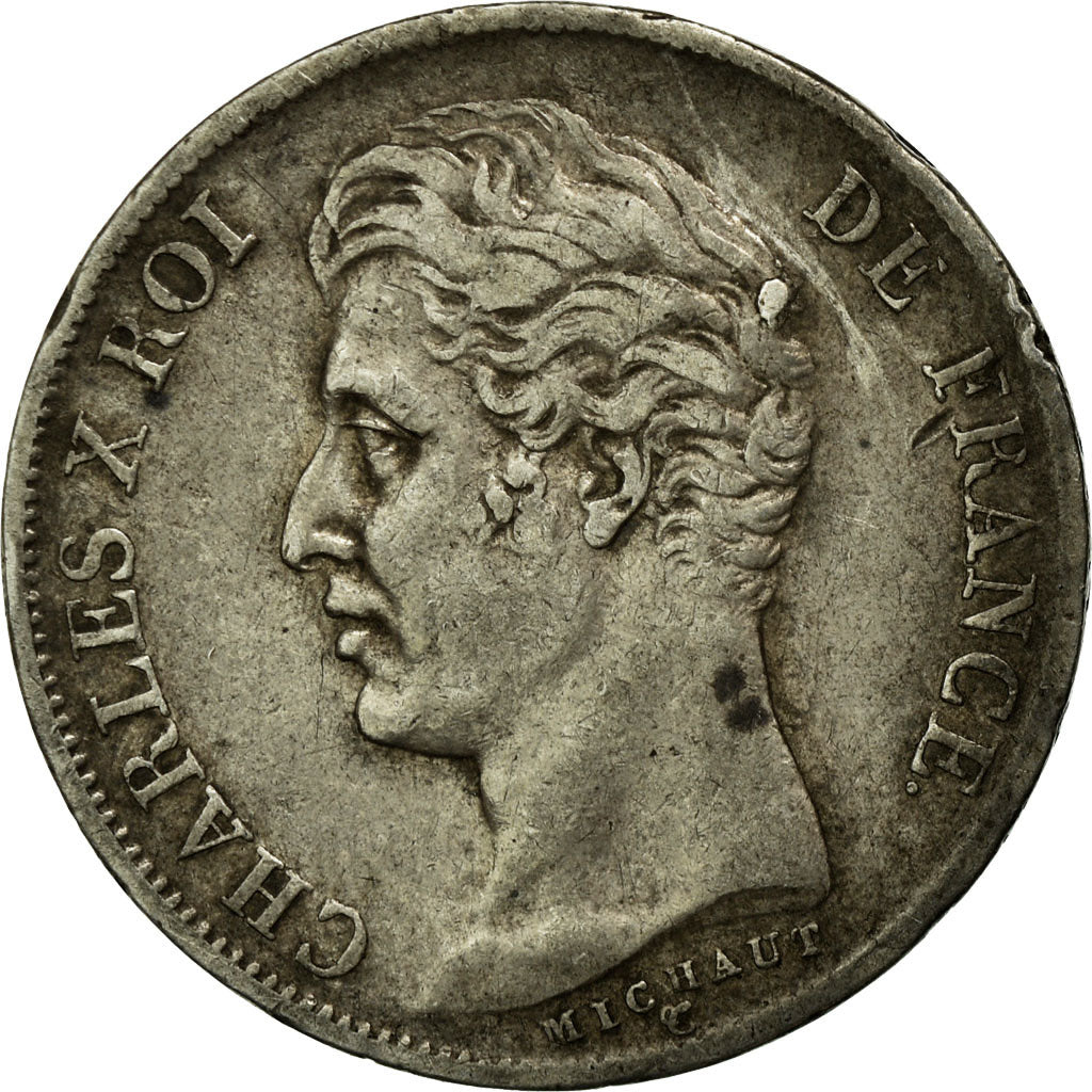 Coin, France, Charles X, Franc, 1828, Lille, EF(40-45), Silver, KM:724.13
