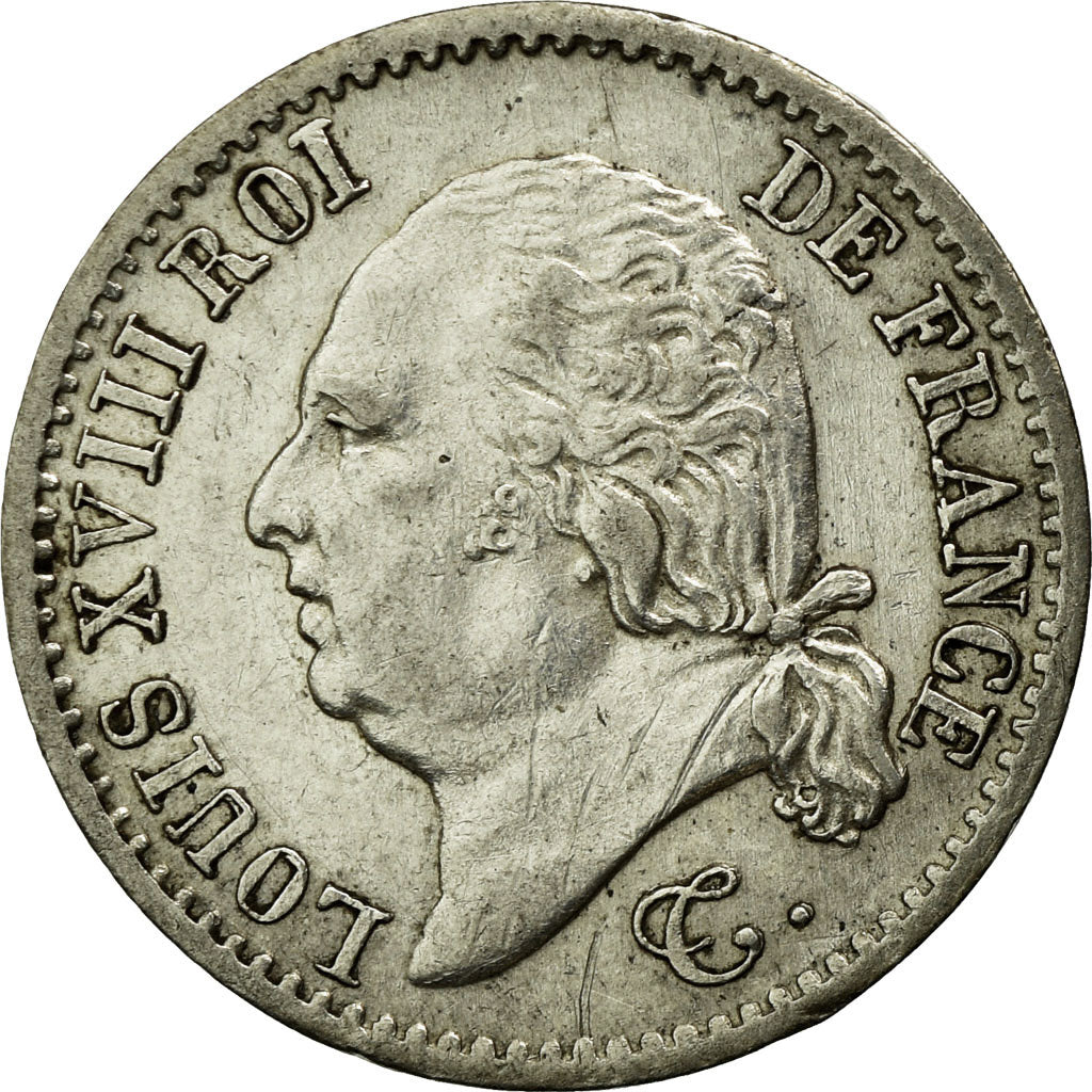 Moneda, Francia, Louis XVIII, Louis XVIII, 1/4 Franc, 1820, Paris, MBC+, Plata