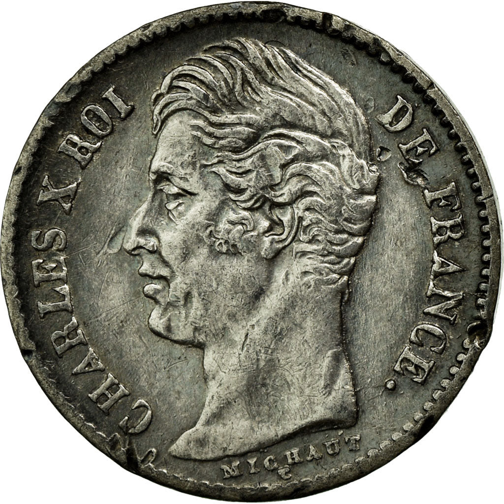 Coin, France, Charles X, 1/4 Franc, 1830, Paris, EF(40-45), Silver, KM:722.1