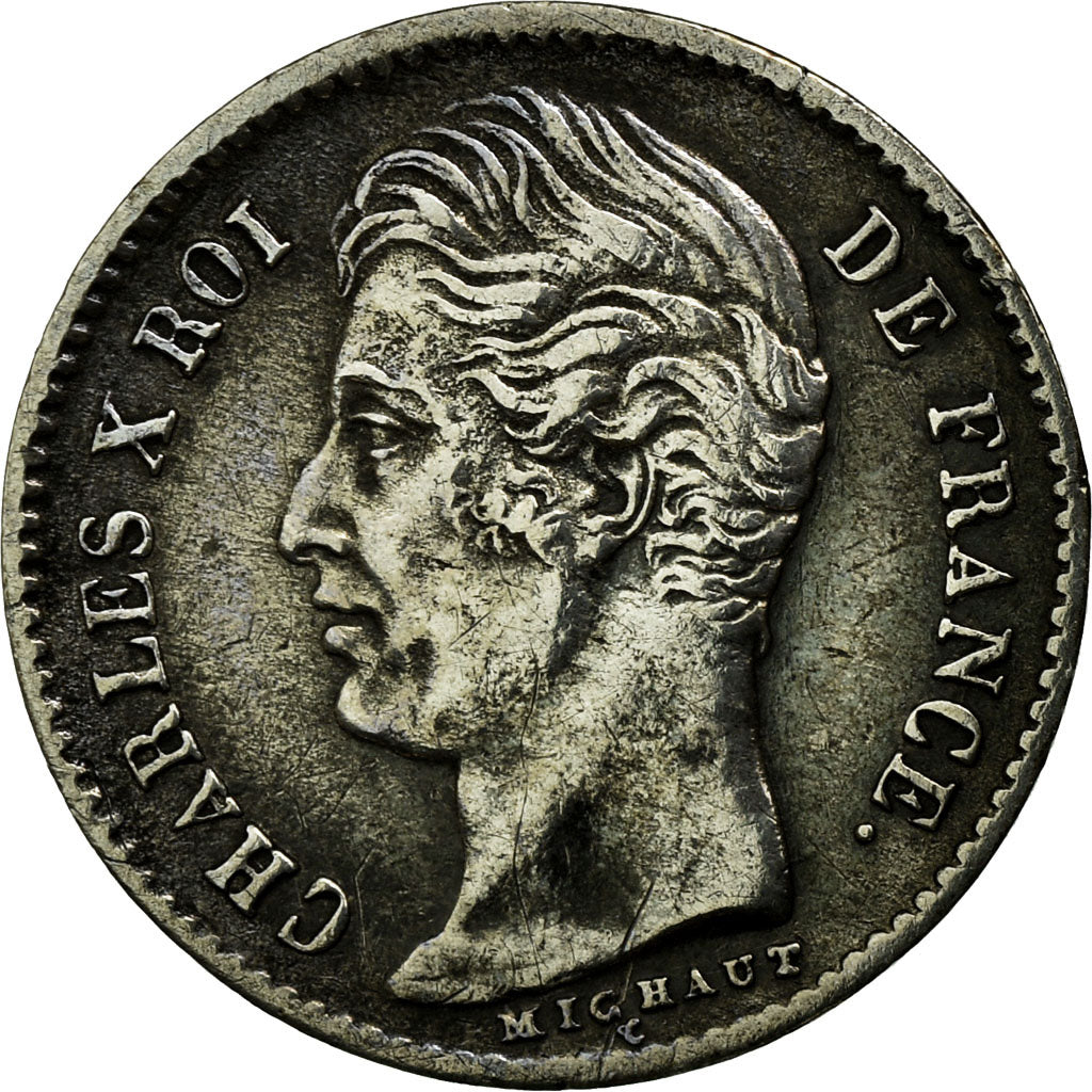 Moneta, Francja, Charles X, 1/4 Franc, 1830, Lille, EF(40-45), Srebro