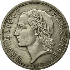 Coin, France, Lavrillier, 5 Francs, 1937, Paris, EF(40-45), Nickel, KM:888