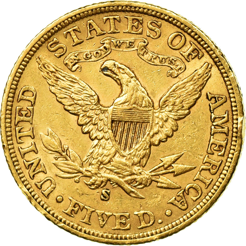 Moneda, Estados Unidos, Coronet Head, $5, Half Eagle, 1906, U.S. Mint, San