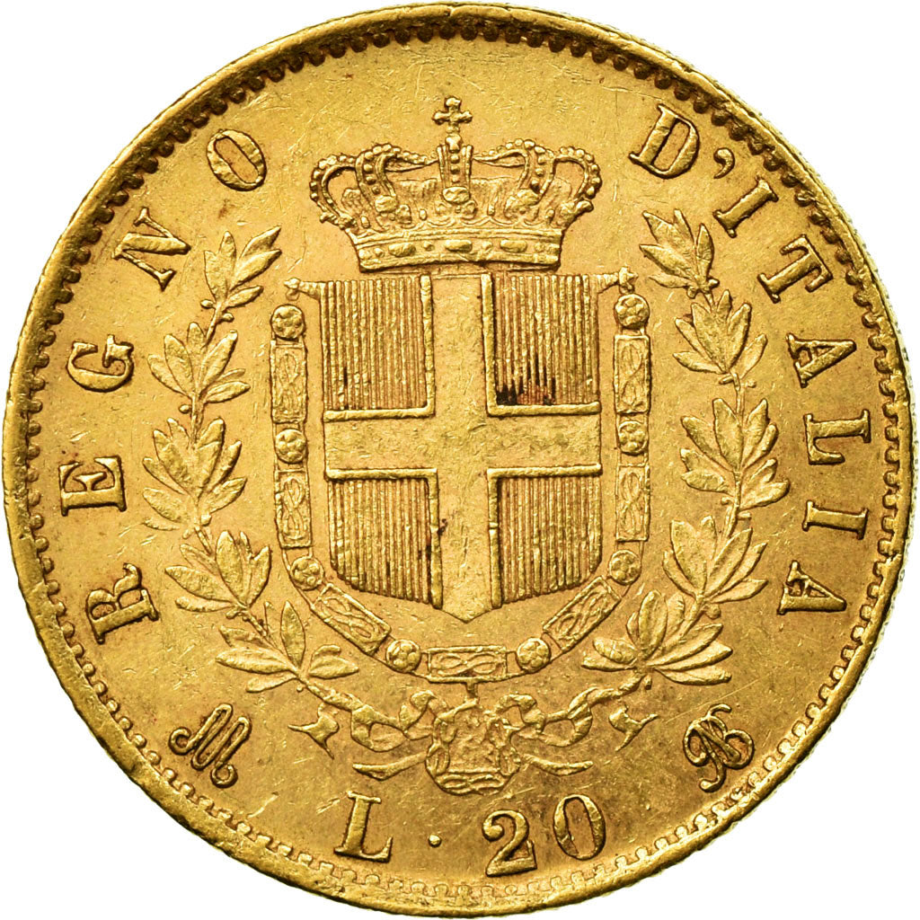 Monnaie, Italie, Vittorio Emanuele II, 20 Lire, 1873, Milan, TTB+, Or, KM:10.3