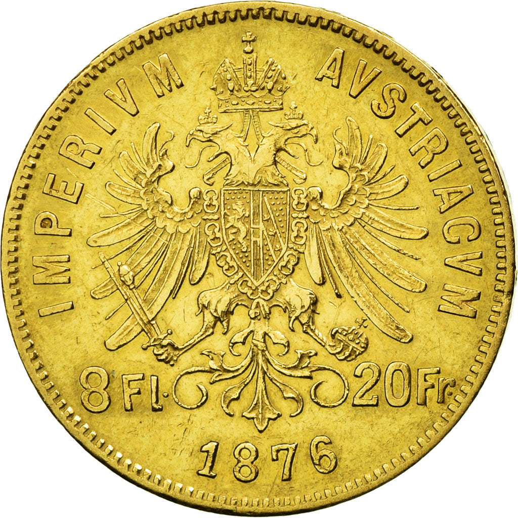 Monnaie, Autriche, Franz Joseph I, 8 Florins-20 Francs, 1876, Vienna, TTB+, Or