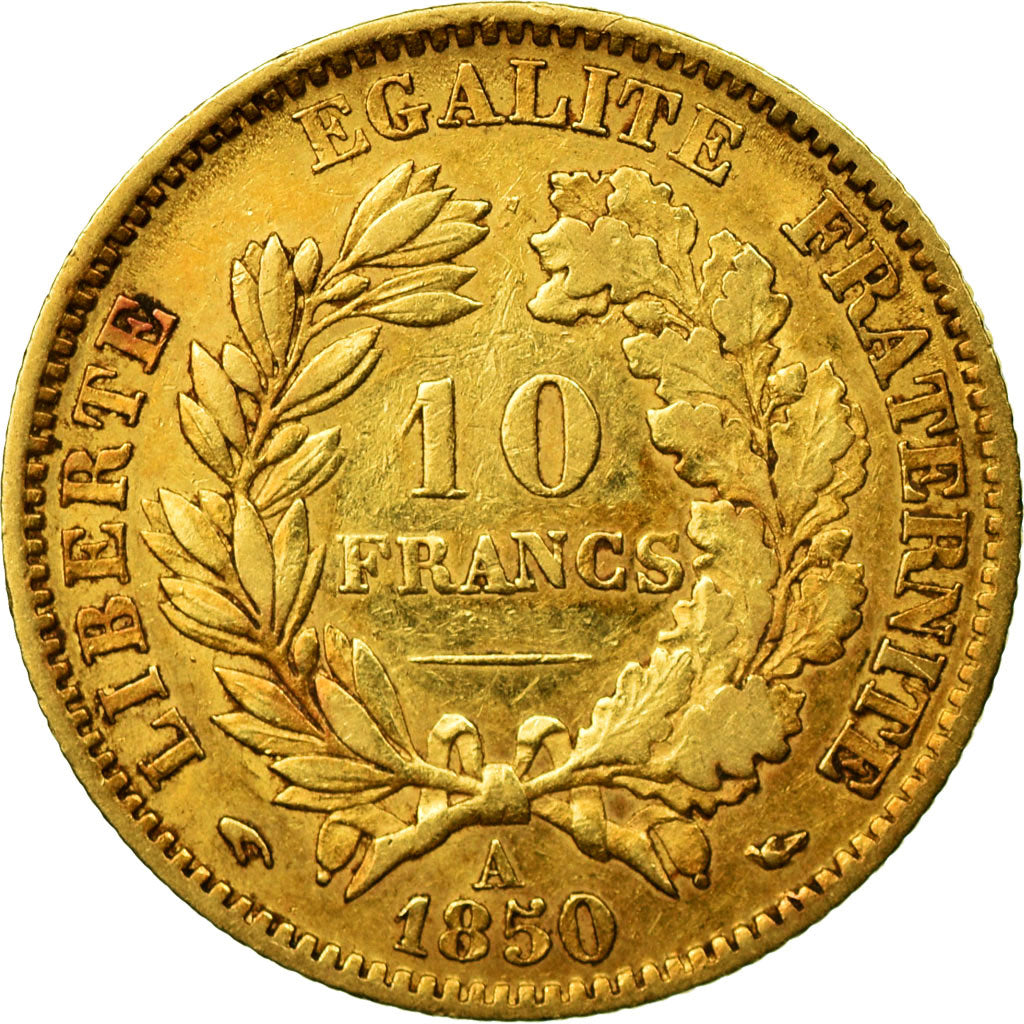 Coin, France, Cérès, 10 Francs, 1850, Paris, EF(40-45), Gold, KM:770