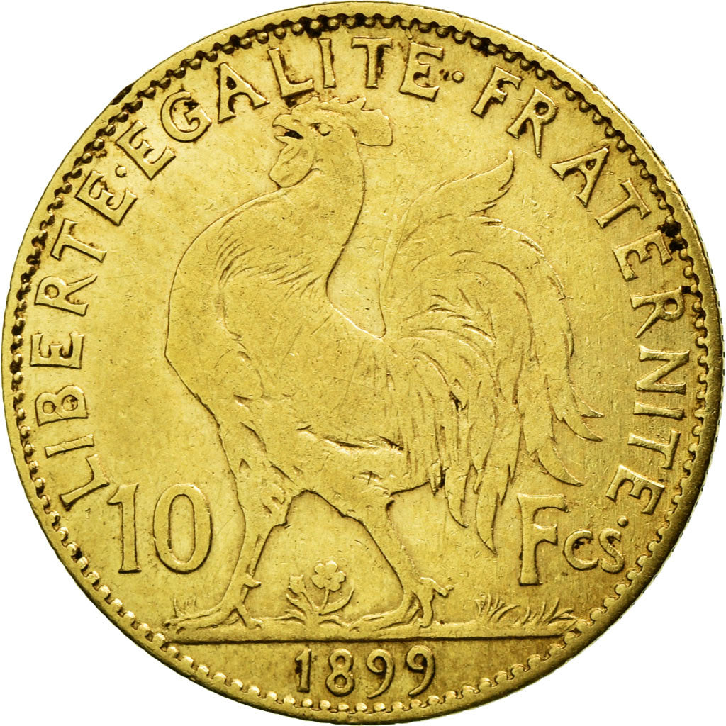 Coin, France, Marianne, 10 Francs, 1899, Paris, VF(20-25), Gold, KM:846