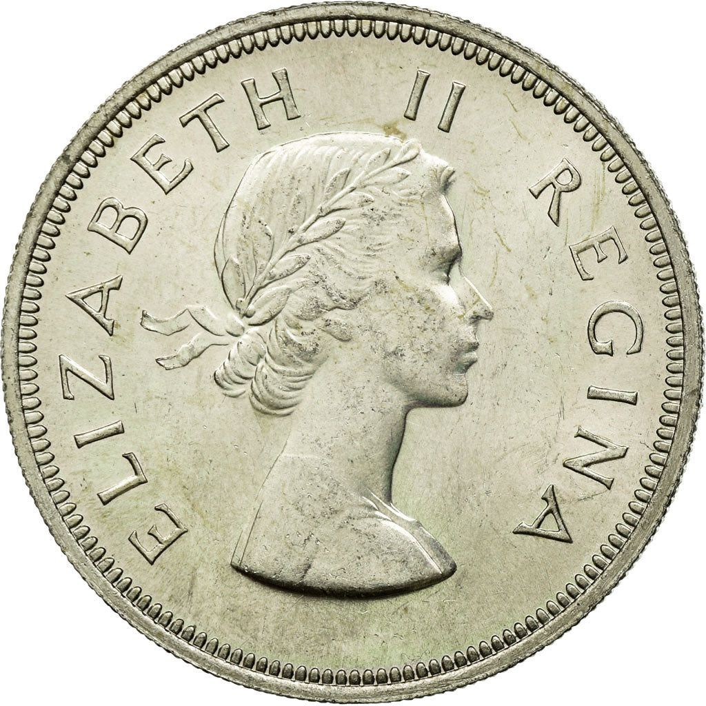 Coin, South Africa, Elizabeth II, 2-1/2 Shillings, 1960, MS(60-62), Silver