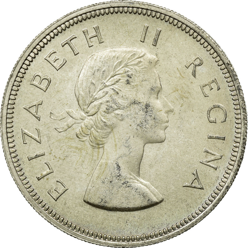 Coin, South Africa, Elizabeth II, 2-1/2 Shillings, 1960, MS(60-62), Silver