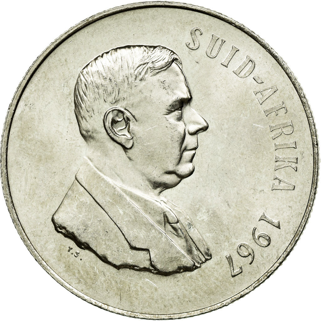 Coin, South Africa, Rand, 1967, AU(55-58), Silver, KM:72.2