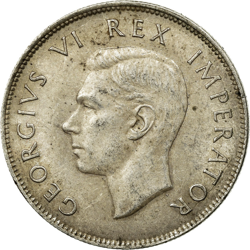 Moneda, Sudáfrica, George VI, 2-1/2 Shillings, 1944, EBC, Plata, KM:30