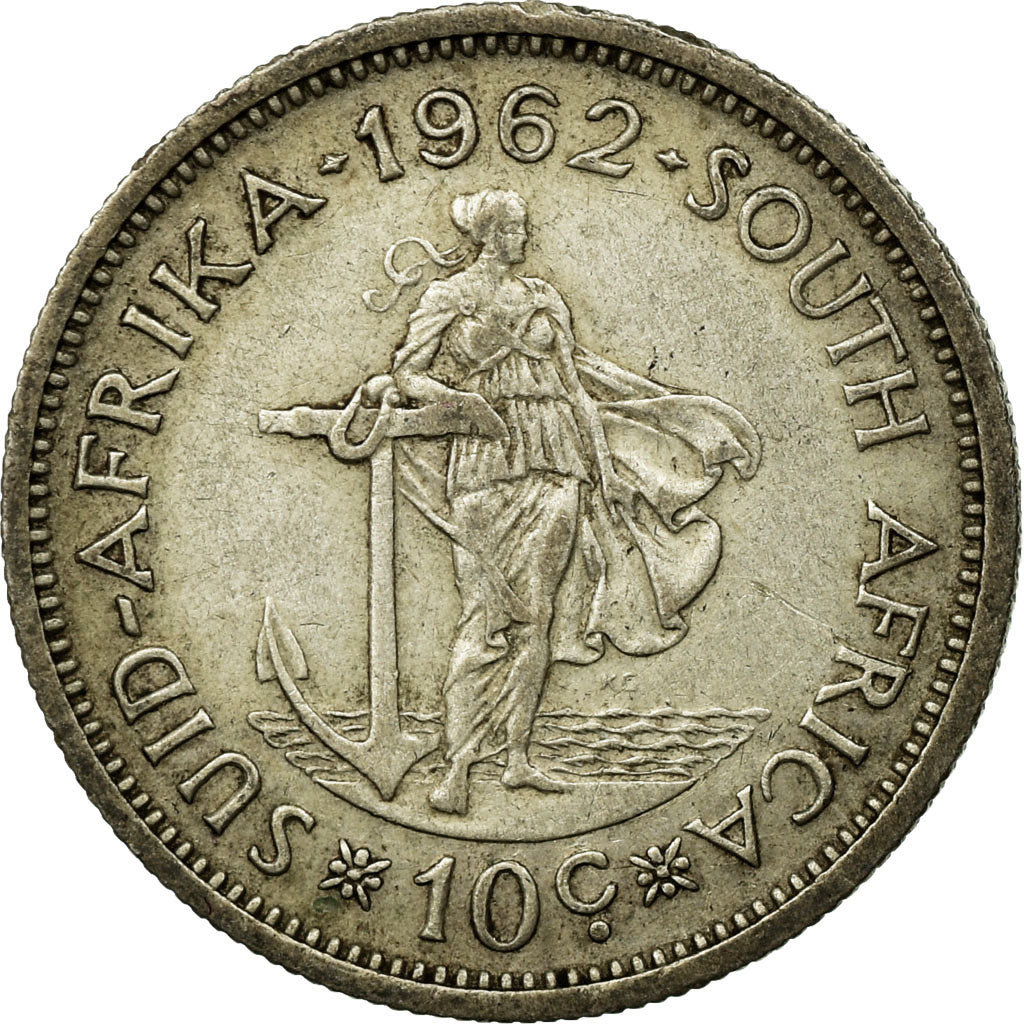 Monnaie, Afrique du Sud, 10 Cents, 1962, TTB+, Argent, KM:60
