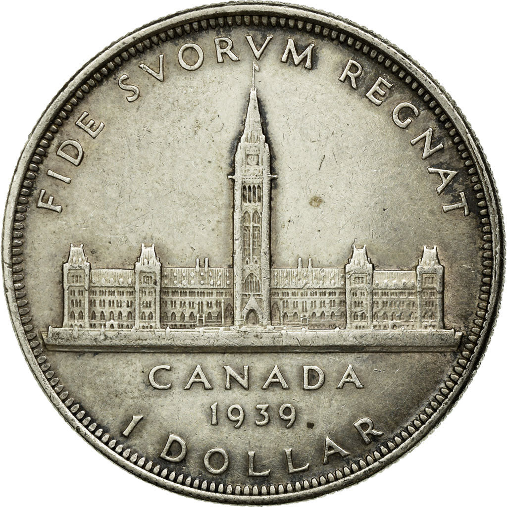 Coin, Canada, George VI, Dollar, 1939, Royal Canadian Mint, Ottawa, AU(55-58)