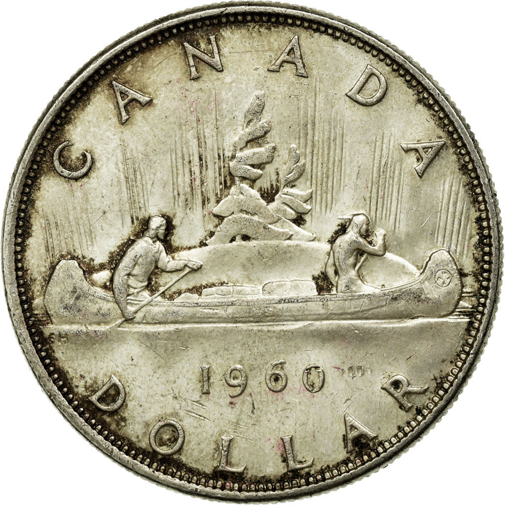 Coin, Canada, Elizabeth II, Dollar, 1960, Royal Canadian Mint, Ottawa