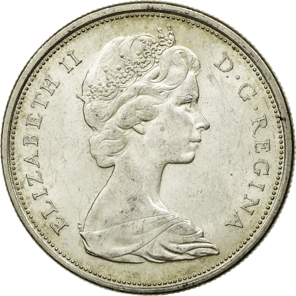 Coin, Canada, Elizabeth II, 50 Cents, 1966, Royal Canadian Mint, Ottawa