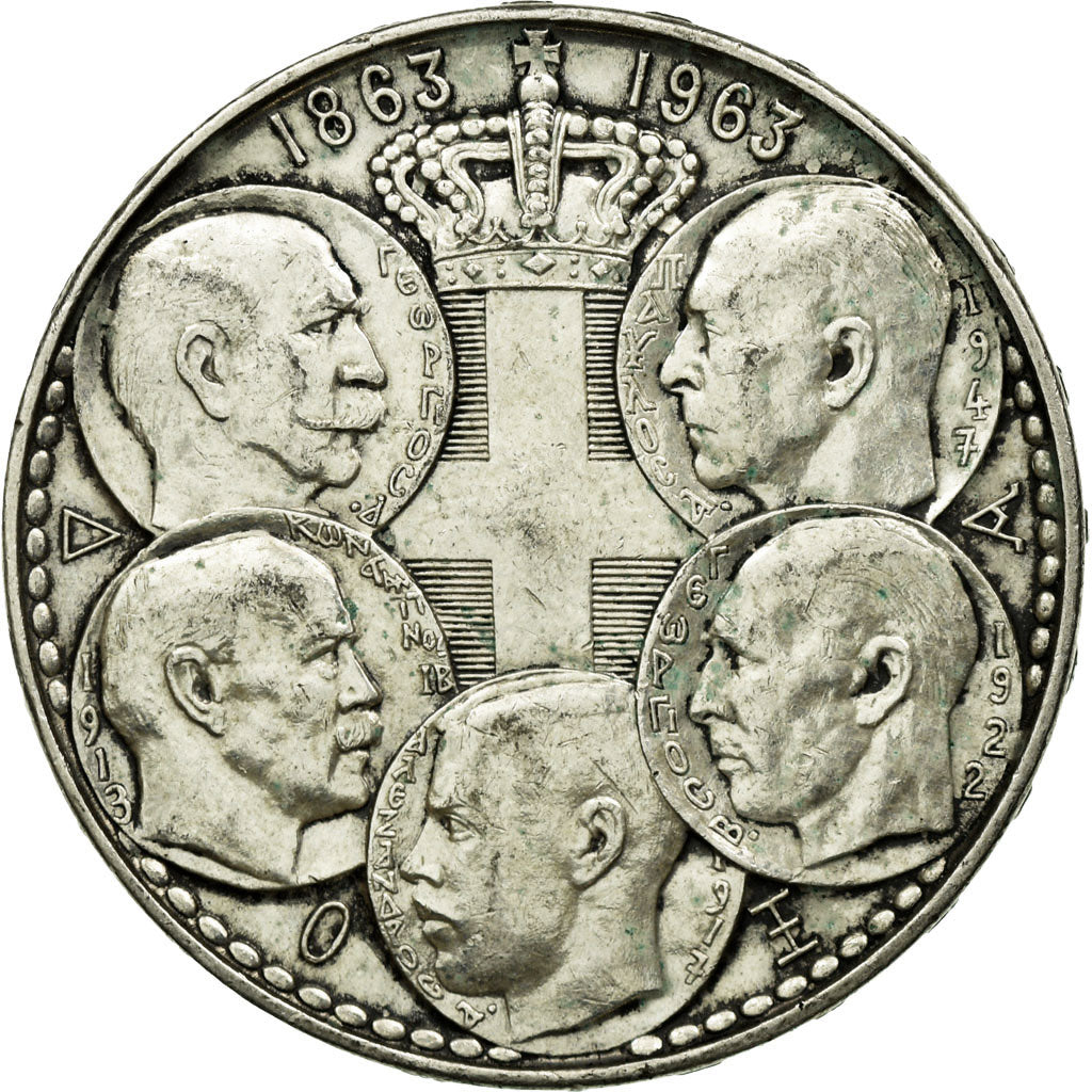 Coin, Greece, Paul I, 30 Drachmai, 1965, AU(50-53), Silver, KM:86