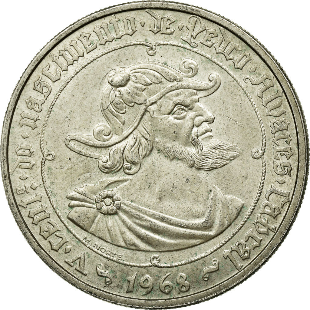 Coin, Portugal, 50 Escudos, 1968, AU(55-58), Silver, KM:593
