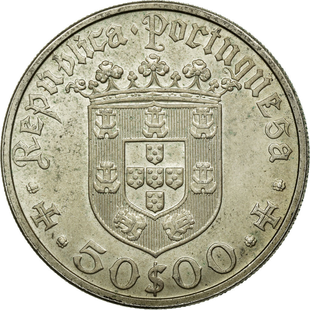 Coin, Portugal, 50 Escudos, 1968, AU(55-58), Silver, KM:593