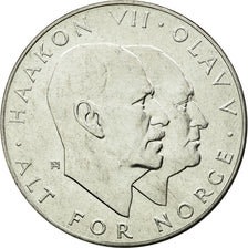 Moneta, Norwegia, Olav V, 25 Kroner, 1970, MS(60-62), Srebro, KM:414