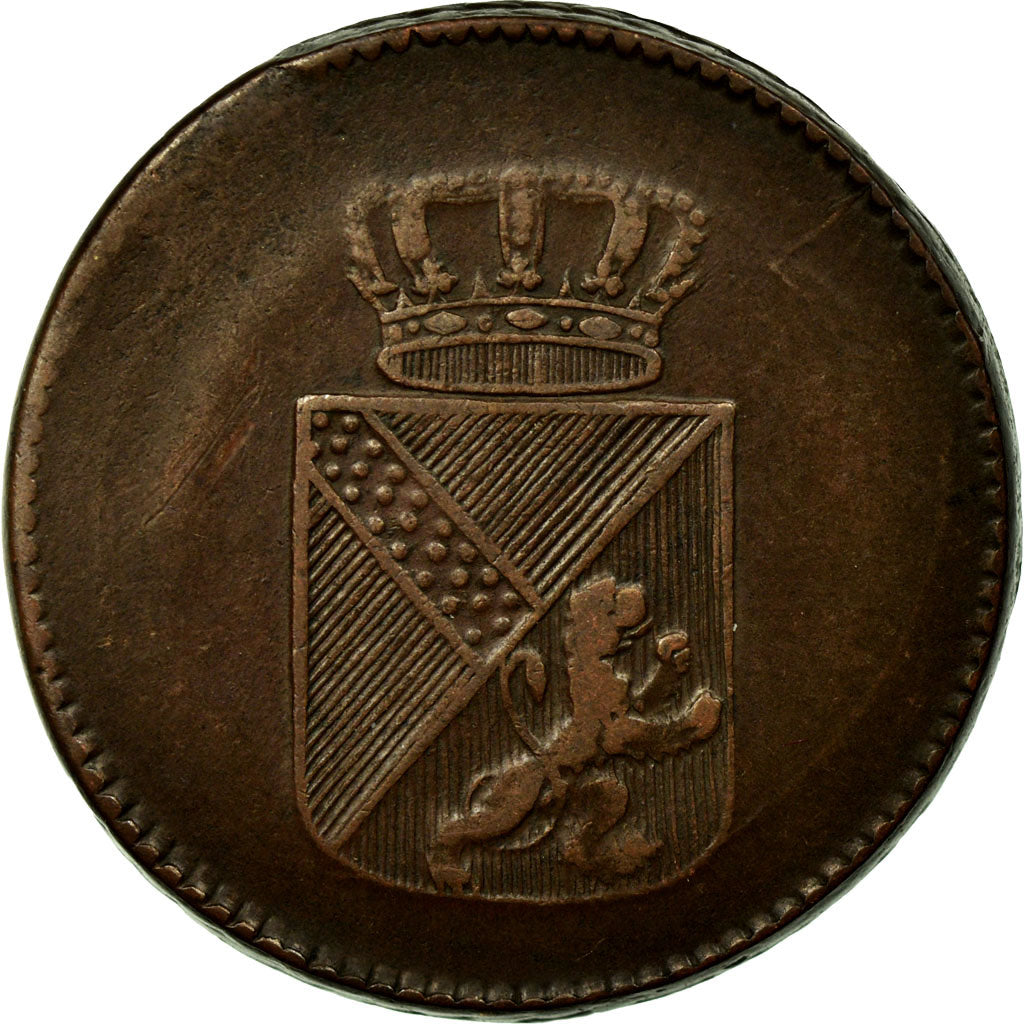 Moneta, Stati tedeschi, BADEN, Karl Friedrich, Kreuzer, 1809, BB+, Rame, KM:147