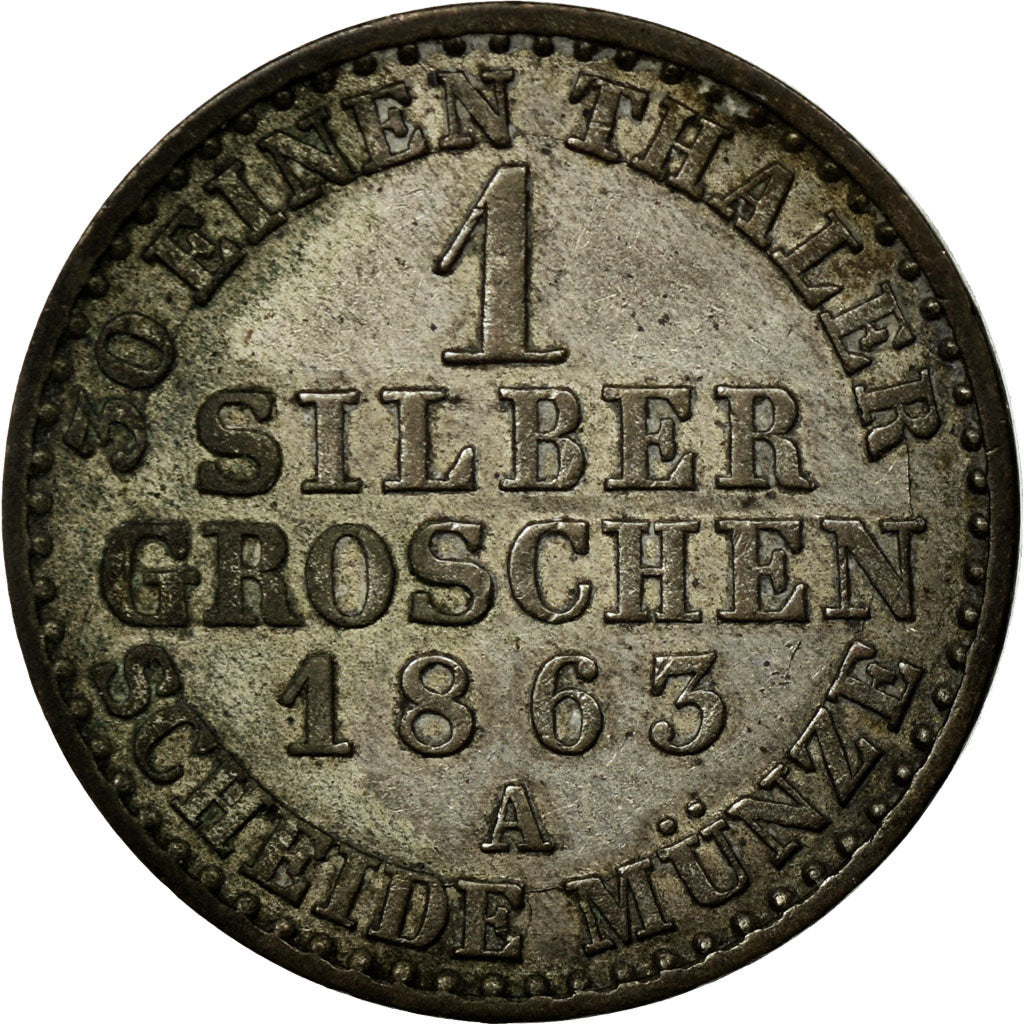 Monnaie, Etats allemands, PRUSSIA, Wilhelm I, Groschen, 1863, TTB+, Argent