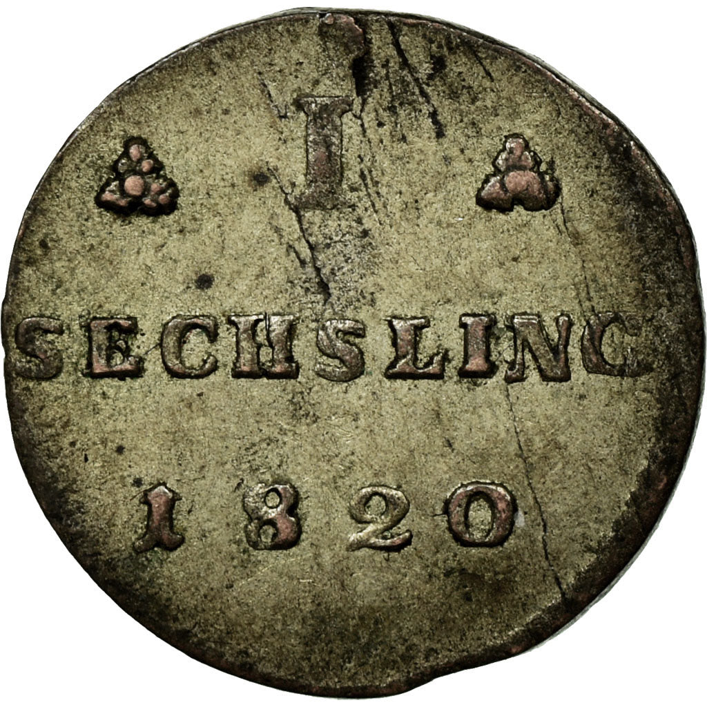 Coin, German States, MECKLENBURG-SCHWERIN, Friedrich Franz I, Sechsling, 6